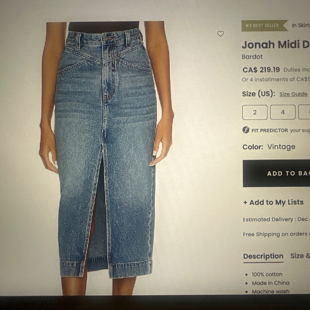 Jean skirt